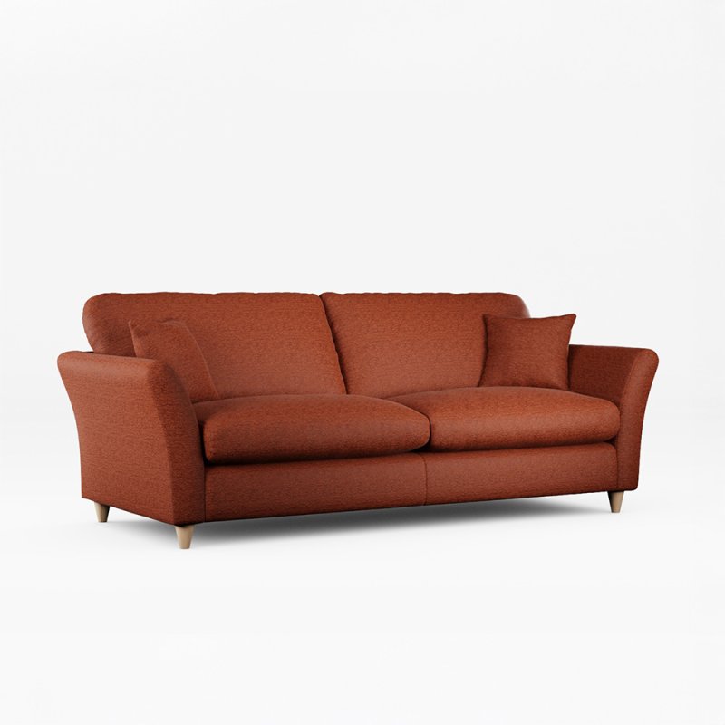 Alpine 4 Seater Sofa Mikah Maple With Country Oak Legs 1