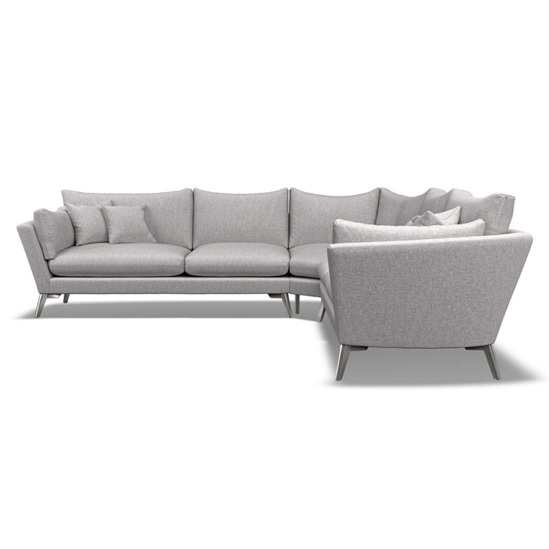 Elba 6 Seater Corner Sofa Foam & Feather Seat Interior Fabric C