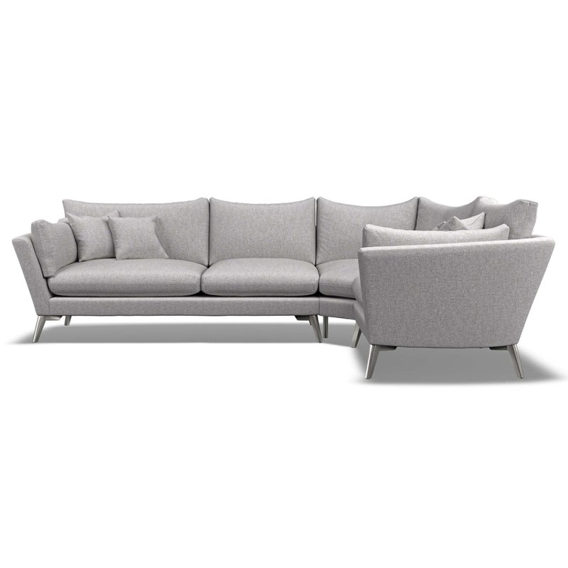 Elba 4+ Seater Corner Sofa Right Hand Facing ( Right Side Left) Foam & Feather Seat Fabric