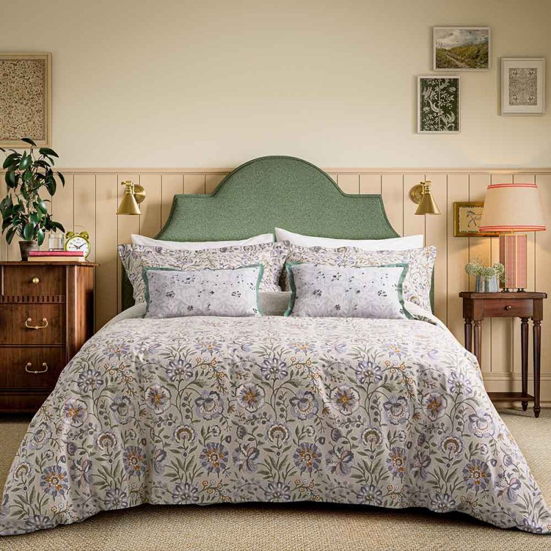 Provence Floral Reversible Super King Duvet Cover Set Cream Lifestyle