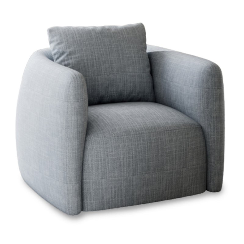 Chios Swivel Armchair Fabric Grey