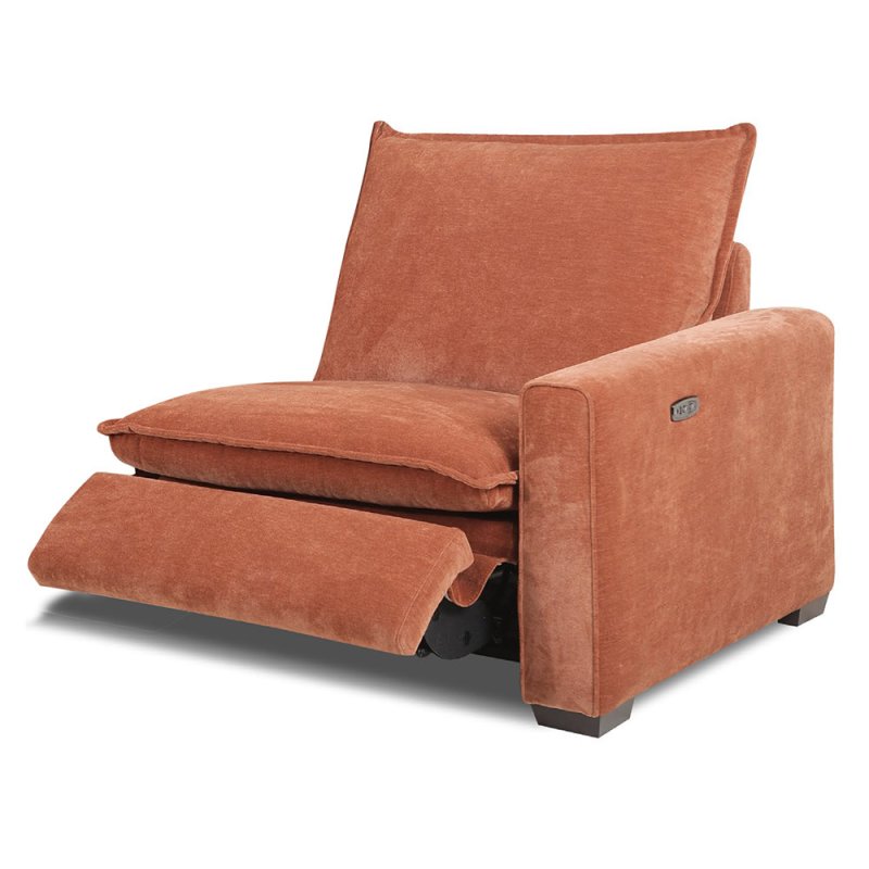 Calais Modular 1 Seater Electric Reclining Arm RHF With USB Port Fabric