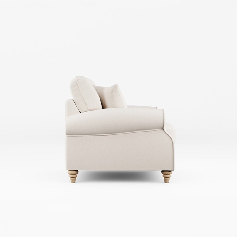 Hazel Snuggler Fabric Ansell Bamboo With Country Oak Leg Side View
