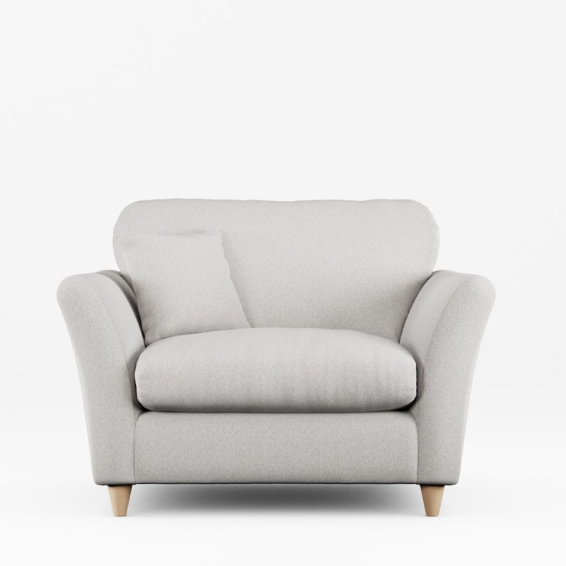 Alpine Snuggler Fabric Minco Grey With Country Oak Leg Front