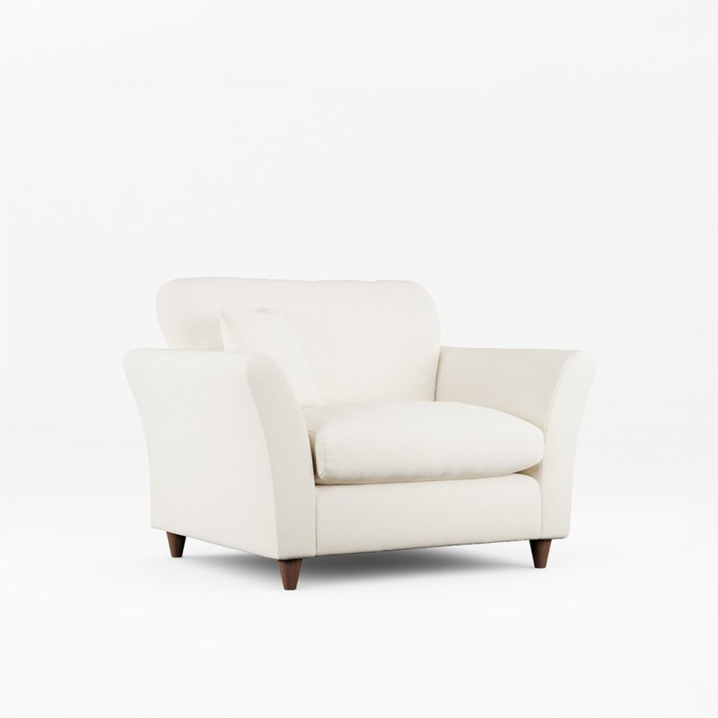 Alpine Snuggler Fabric Minco Ivory With Burnished Beech Leg