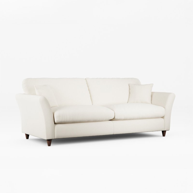 Alpine 4 Seater Sofa Fabric Minco Ivory With Burnished Beech Leg