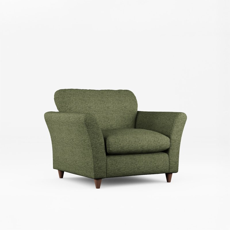 Alpine Armchair Fabric Minco Basil With Burnished Beech Leg