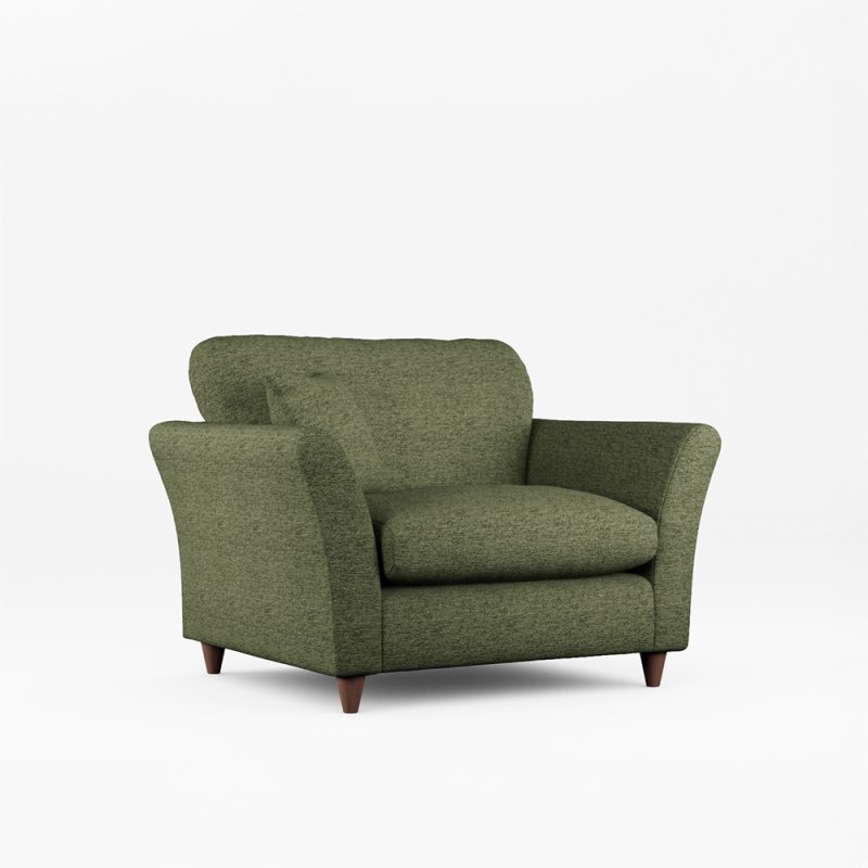 Alpine Snuggler Fabric Minco Basil With Burnished Beech Leg