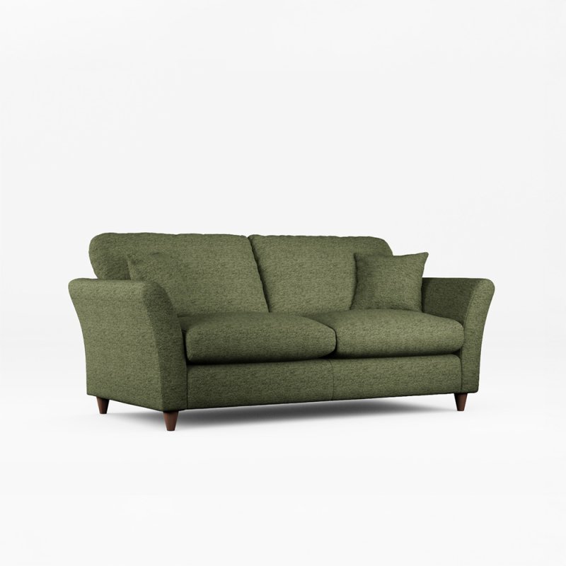 Alpine 3 Seater Sofa Fabric Minco Basil With Burnished Beech Leg