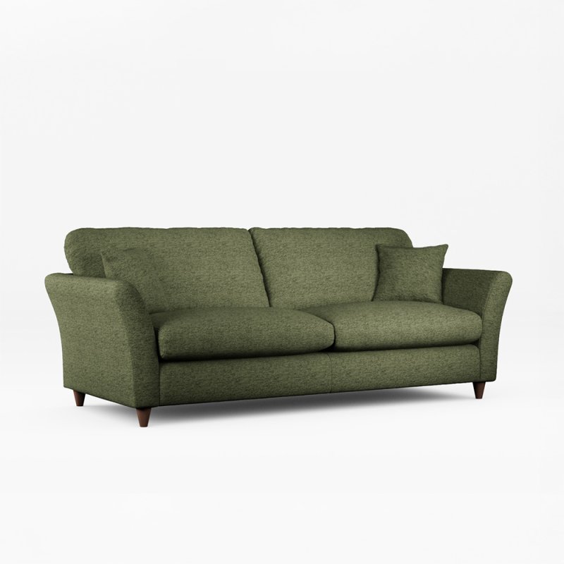 Alpine 4 Seater Sofa Fabric Minco Basil With Burnished Beech Leg
