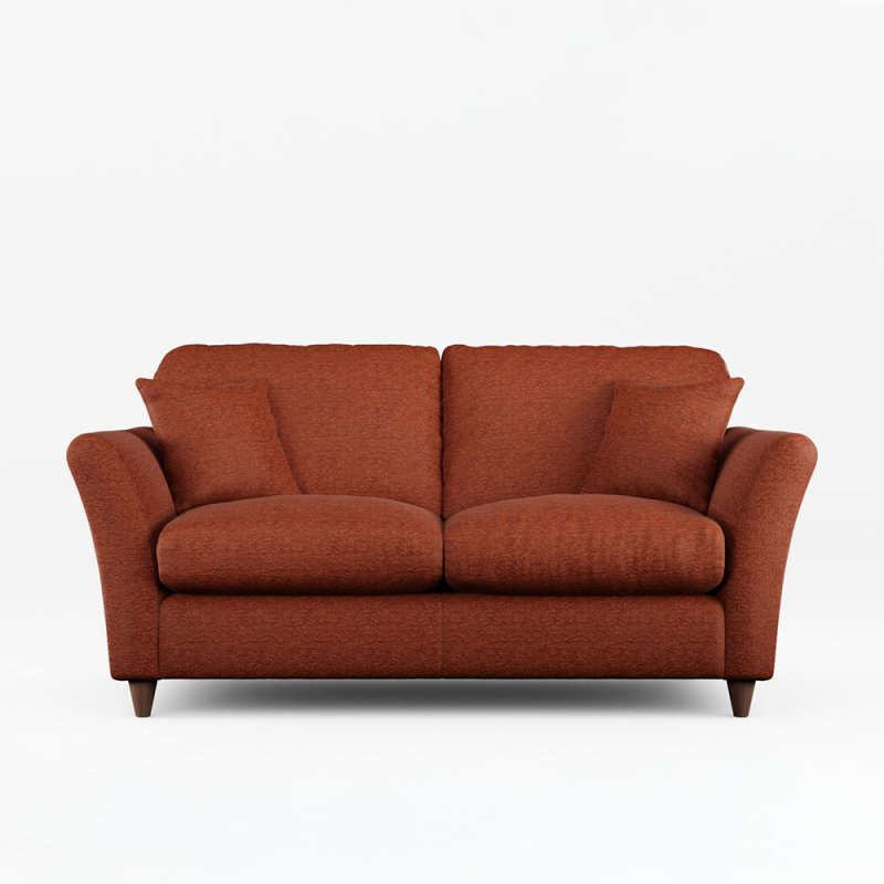 Alpine 2 Seater Sofa Fabric Mikah Maple With Country Oak Leg Front