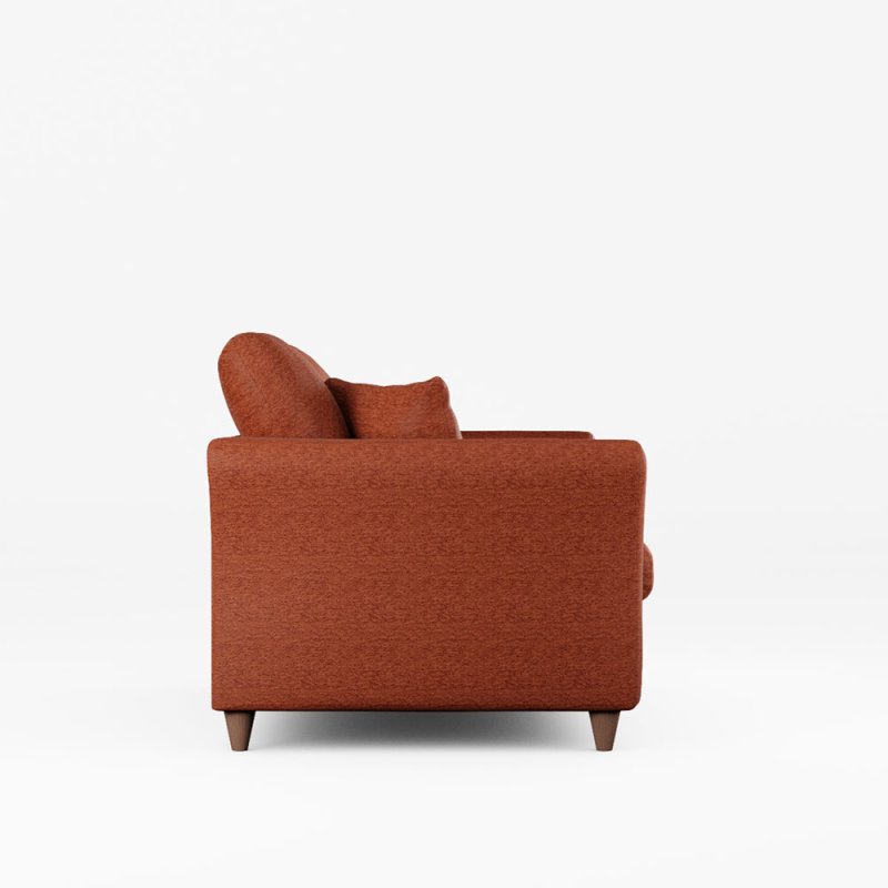 Alpine 2 Seater Sofa Fabric Mikah Maple With Country Oak Leg Side View