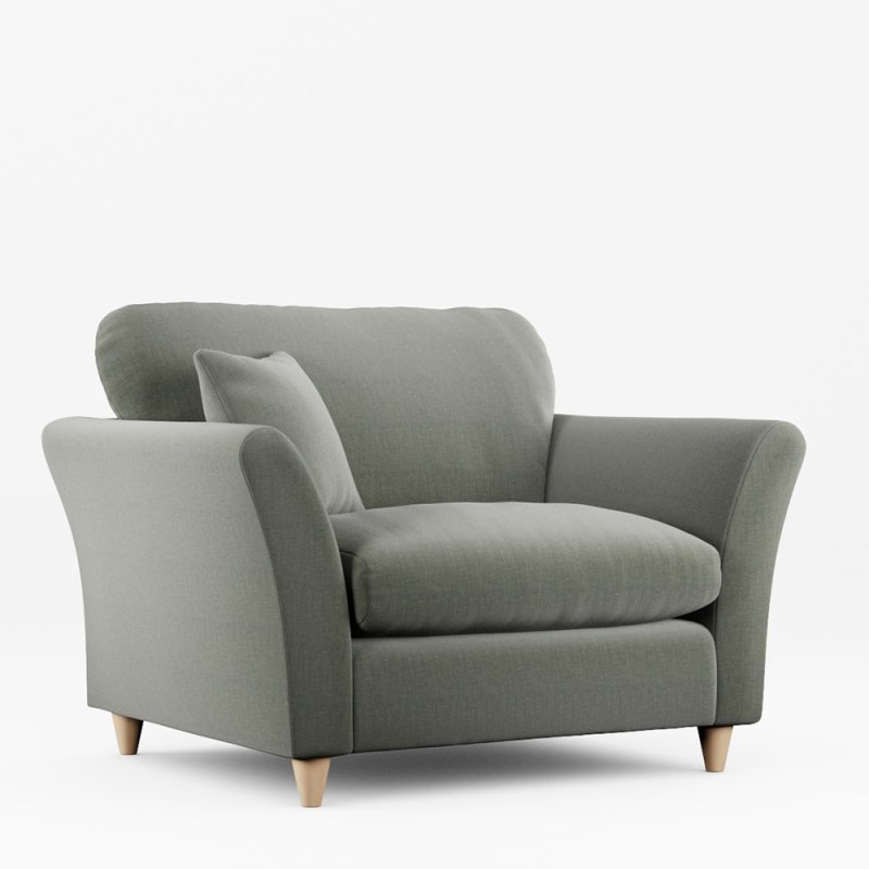 Alpine Snuggler Fabric Ansell Moss With Country Oak Leg