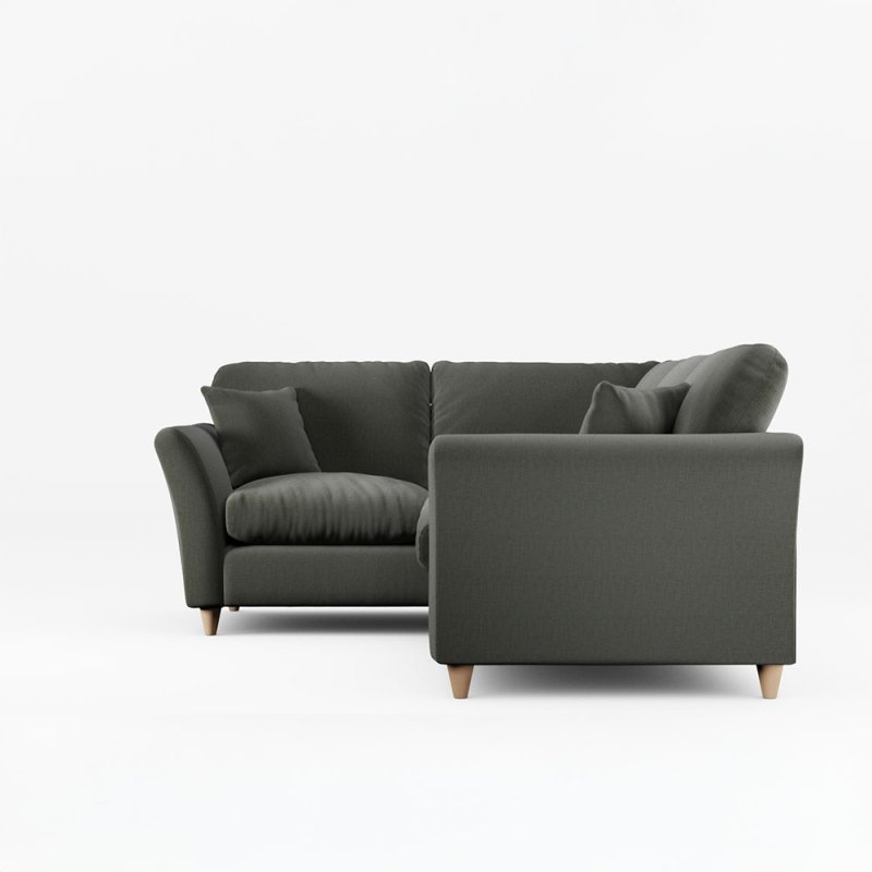 Alpine 4 Seater Corner Sofa Fabric Ansell Moss With Country Oak Leg Alternative View