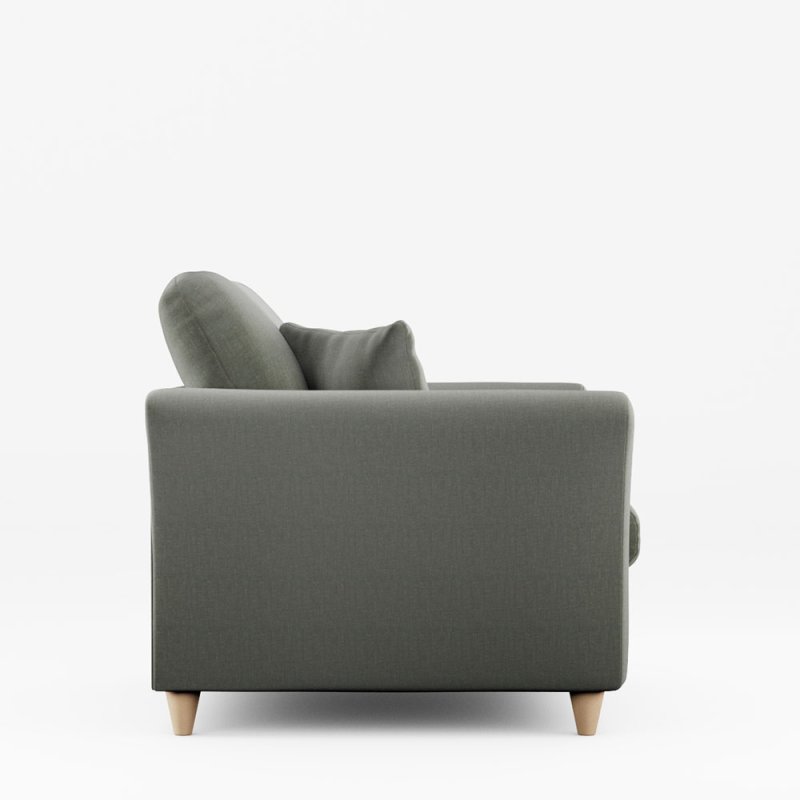 Alpine Snuggler Fabric Ansell Moss With Country Oak Leg Side View