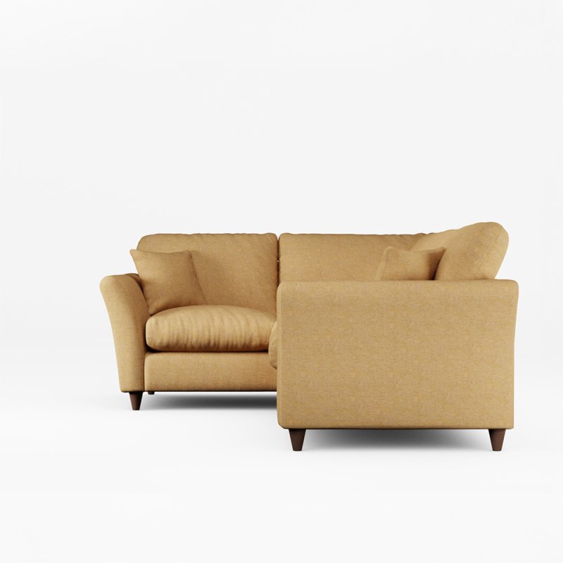 Alpine 4 Seater Corner Sofa Fabric Oslo Ochre With Burnished Leg Alternative View
