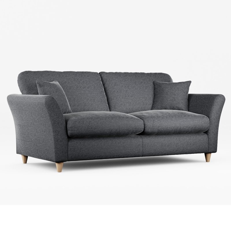 Alpine 3 Seater Sofa Fabric Mikal Cosmos With Country Oak Leg Alternative View