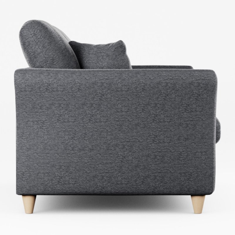 Alpine 2 Seater Sofa Fabric Mikal Cosmos With Country Oak Leg Side View