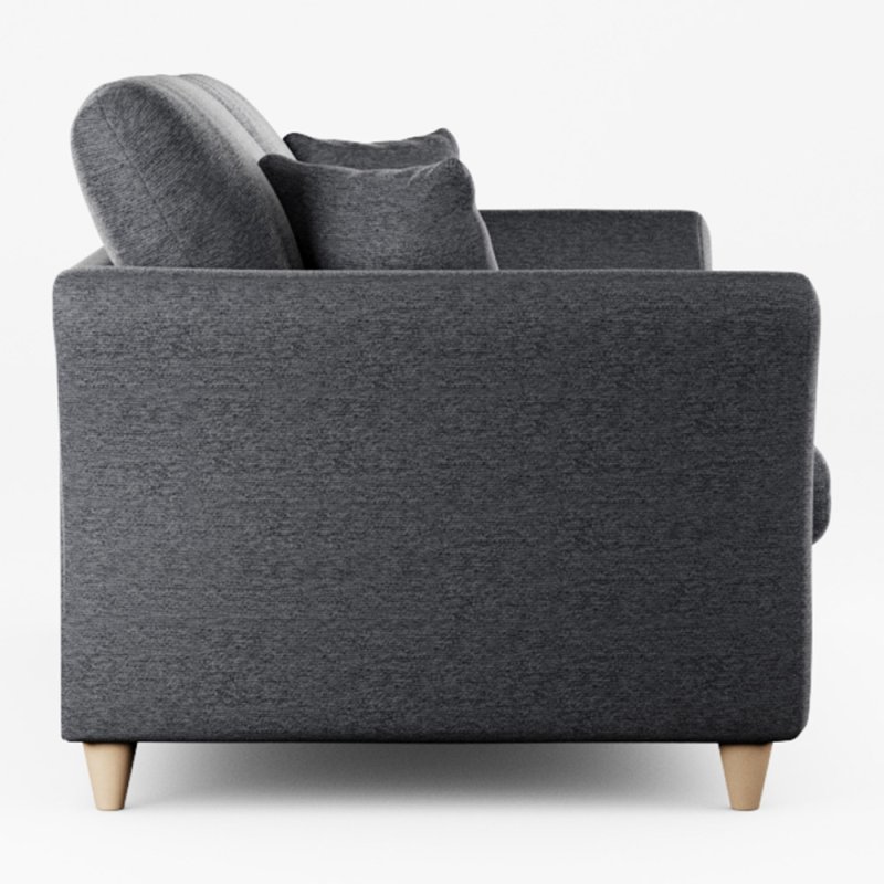 Alpine 4 Seater Sofa Fabric Mikal Cosmos With Country Oak Leg Side View