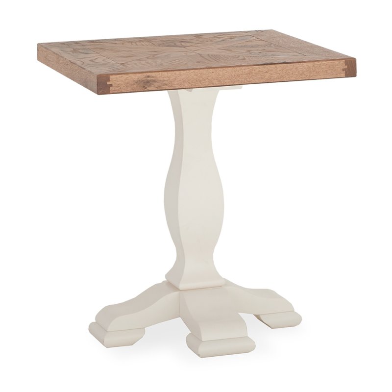 Belgrave Side/Lamp Table Ivory & Oak