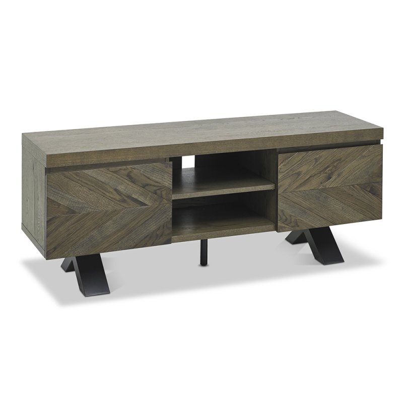 Ellipse 2 Door Tv/Entertainment Unit Fumed Oak