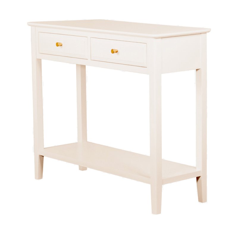 Carson 2 Drawer Console Table With Shelf Cream