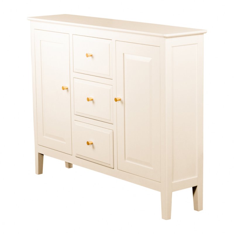Carson 2 Door + 3 Drawer Slim Sideboard Cream