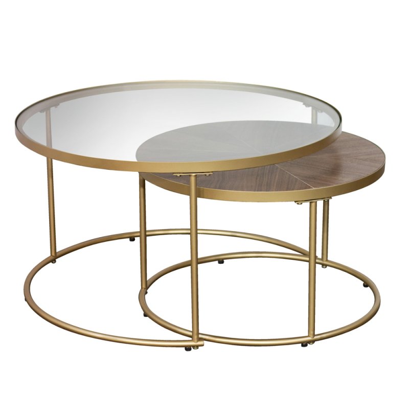 Andrea Coffee Tables (Set of 2) Gold