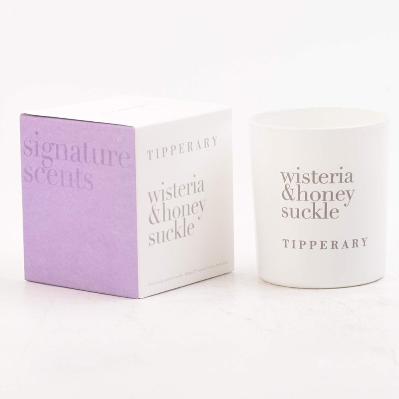 Tipperary Crystal Signature Scents Wisteria & Honeysuckle Candle 180gm