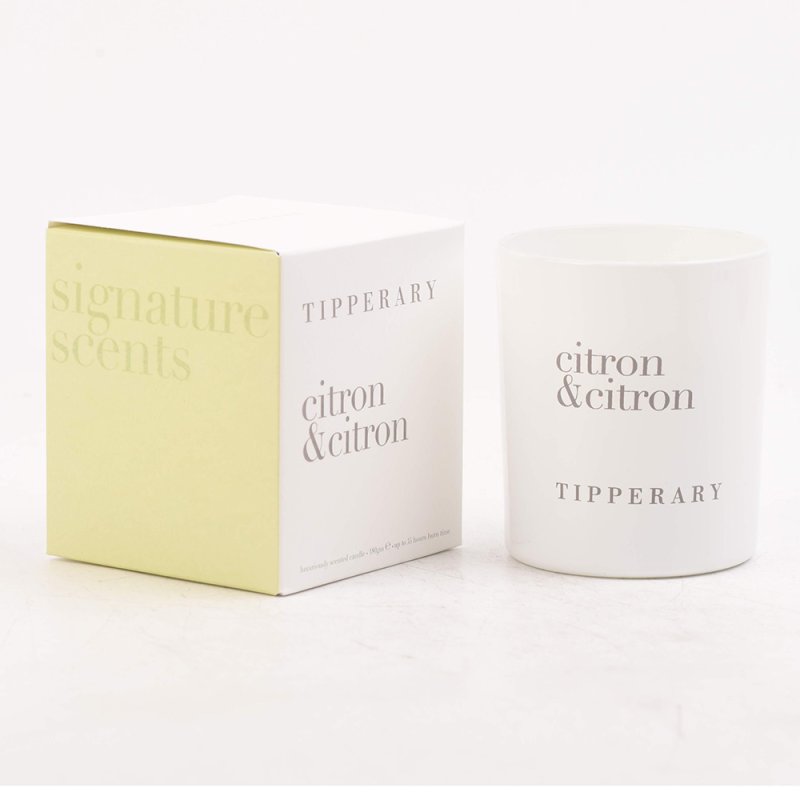 Tipperary Crystal Signature Scents Citron & Citron Candle 180gm