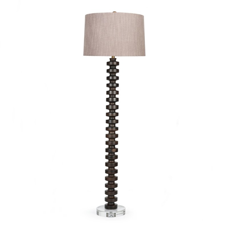 Mindy Brownes Caleb Floor Lamp Black Base With Taupe Shade
