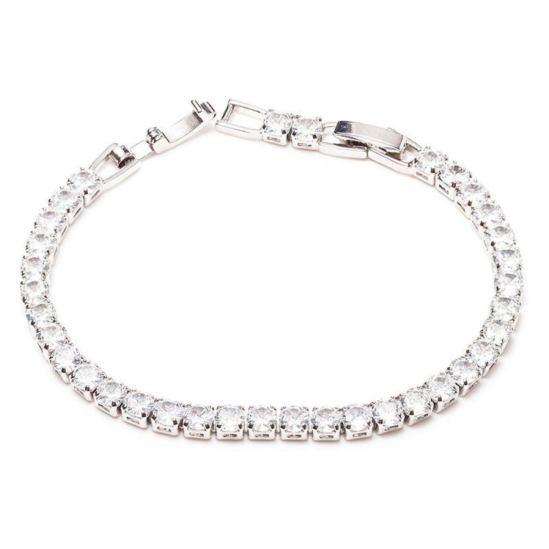 Tennis Diamond Bracelet Silver