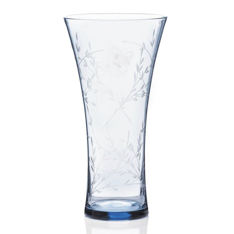 Floral Etched Lustre Vase 12"