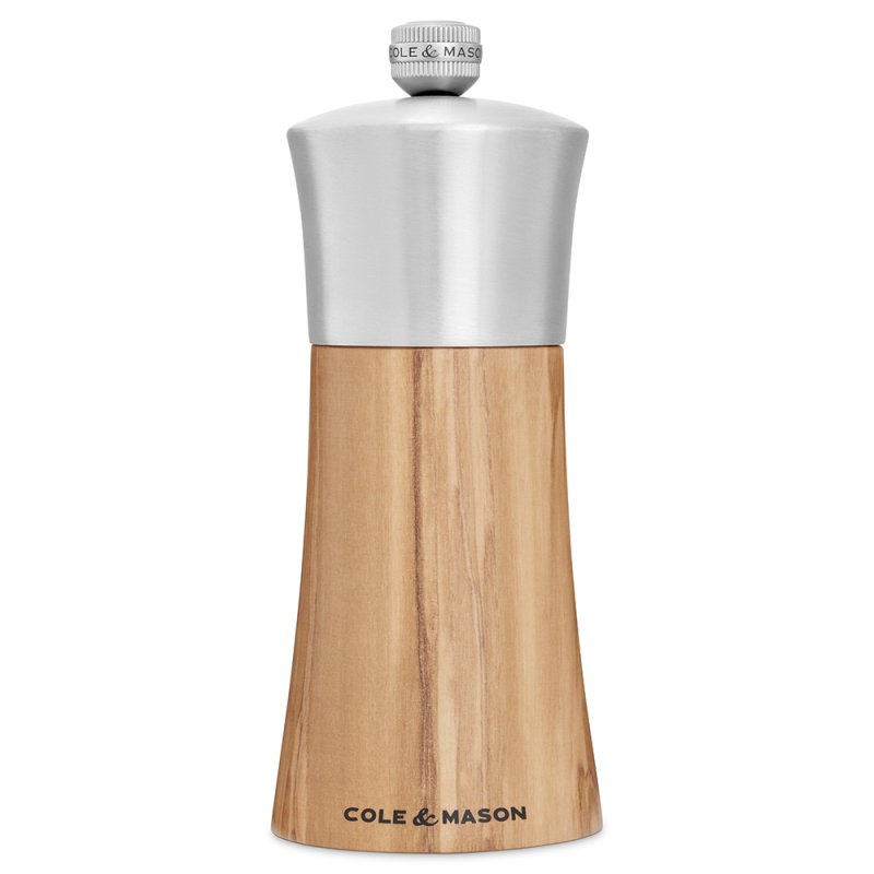Bromley Salt Mill Olive Wood & Stainless Steel