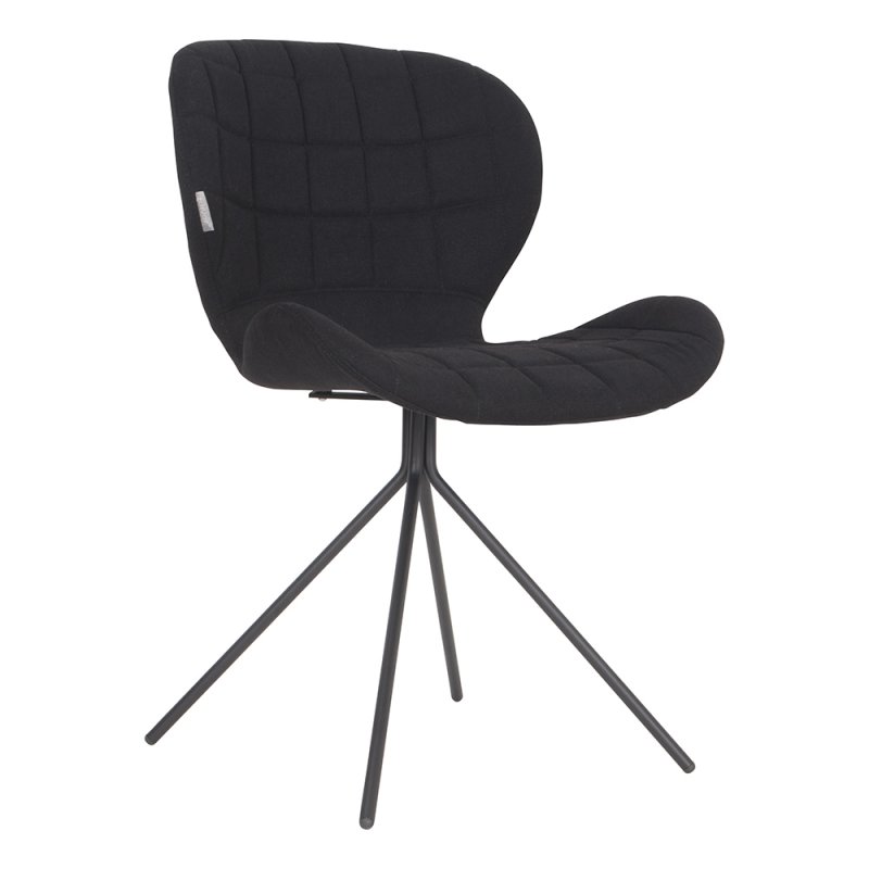 Wow Dining Chair Fabric Black