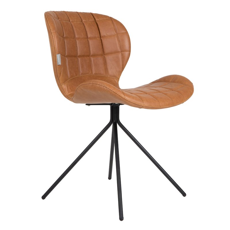 Wow Dining Chair Faux Leather Brown