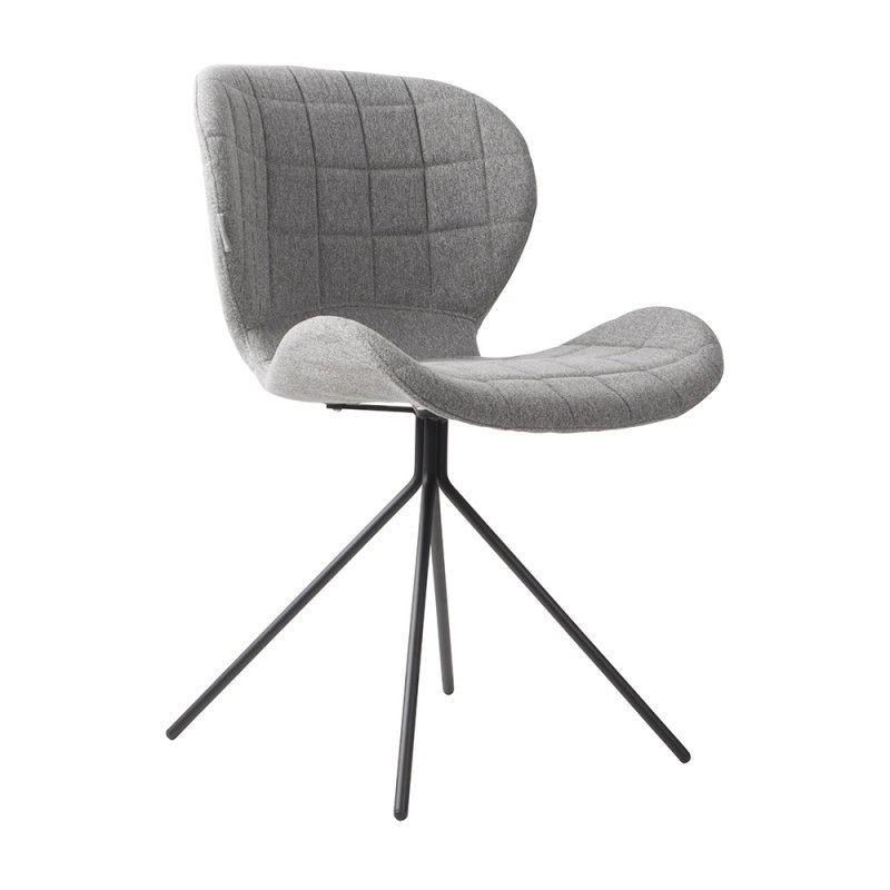 Wow Dining Chair Fabric Light Grey