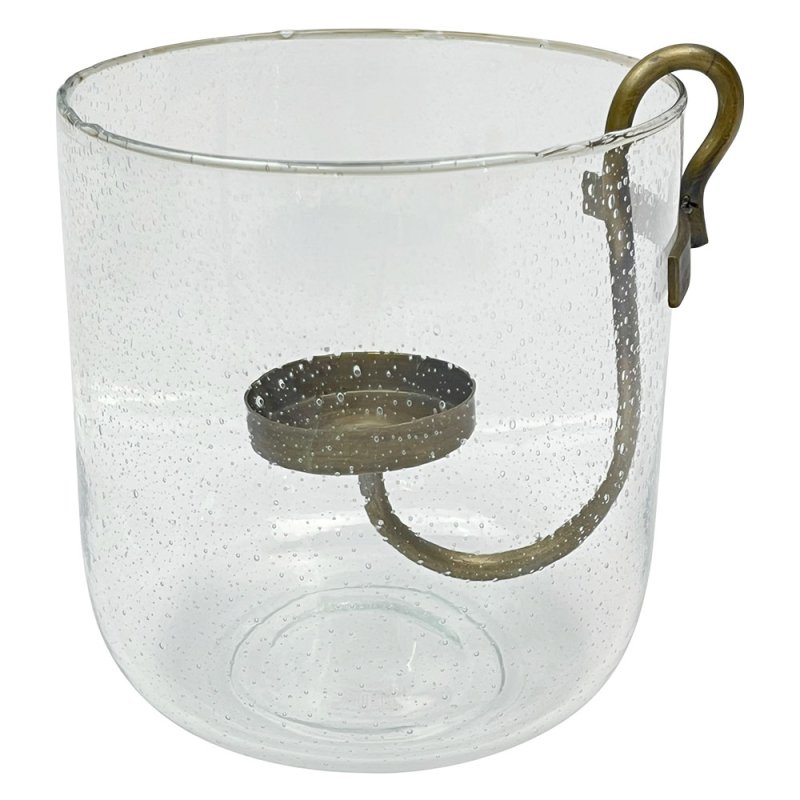 Candleholder In Glass Vase 15cm