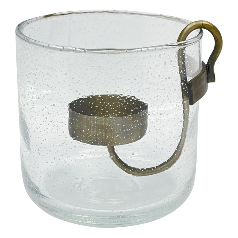 Candleholder In Glass Vase 9.5cm