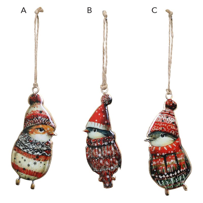 Hanging Birds Red 10cm (Choice of 3)