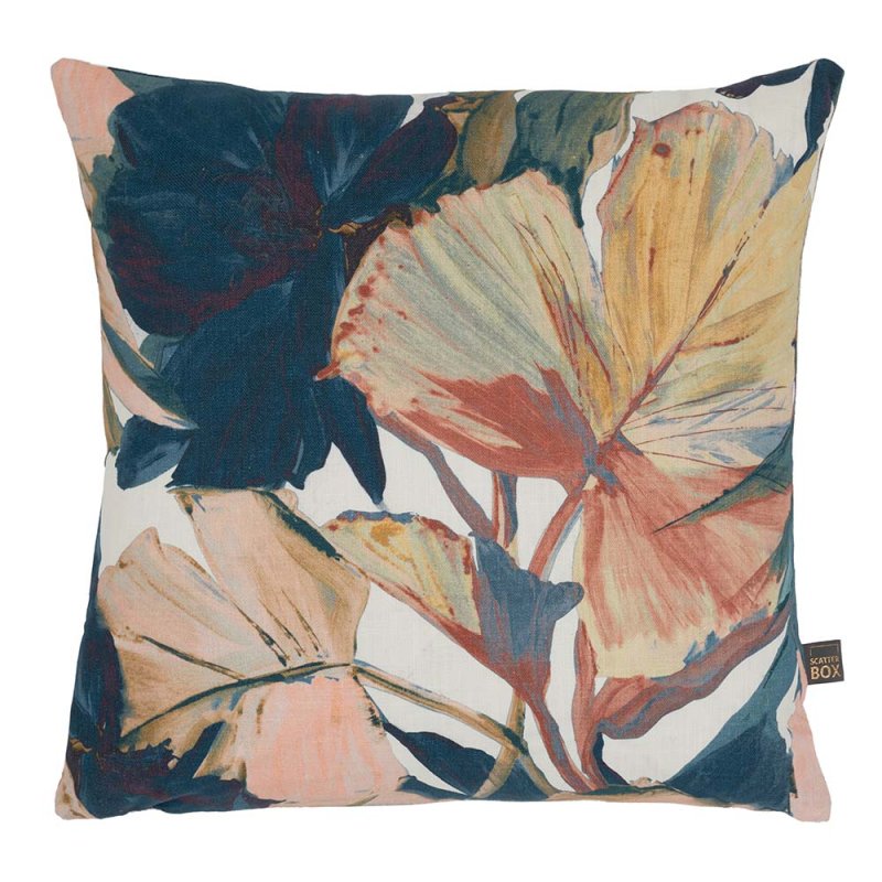 Scatter Box Maya Cushion 45cm x 45cm Rose/Navy 1