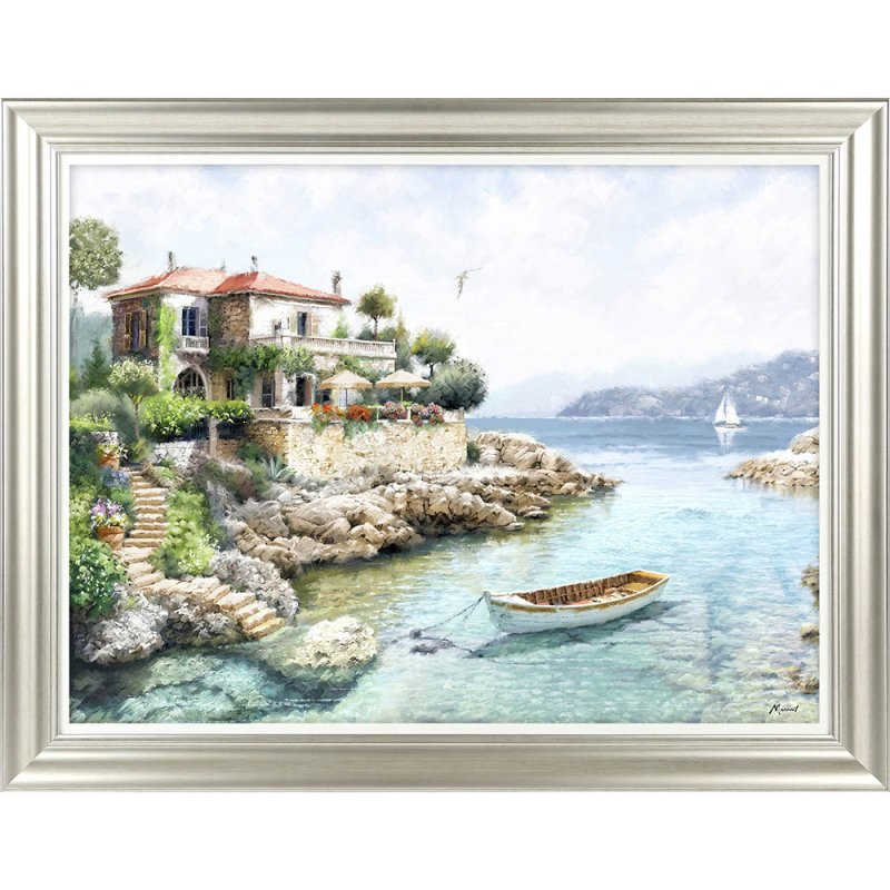 Artko Emerald Cove 91cm x 71cm Picture By The Macneil Studio Silver Frame 