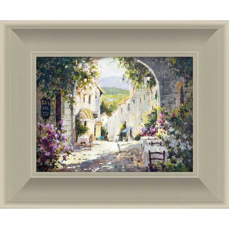 Artko Hilltop Dining Small 56cm x 46cm Picture By Marilyn Simandle Beige Frame 