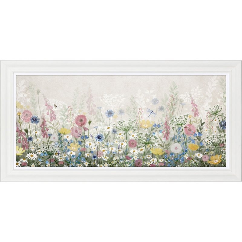Artko Petals In Bloom 111cm x 56cm Picture By Charlotte Oakley White Frame