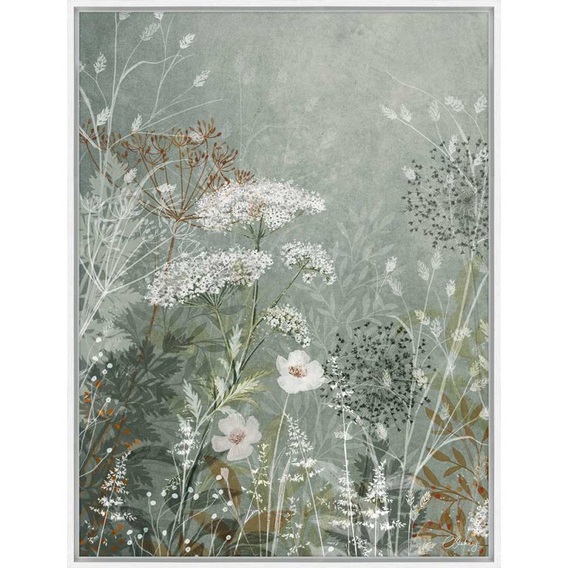 Artko Wild Sage Meadow I Large 64cm x 84cm Picture By Charlotte Oakley White Frame 