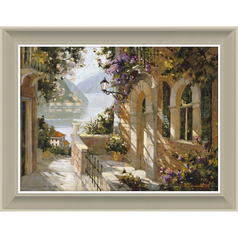 Artko Como Cottage 116cm x 90cm Picture By Marilyn Simandle Beige Frame
