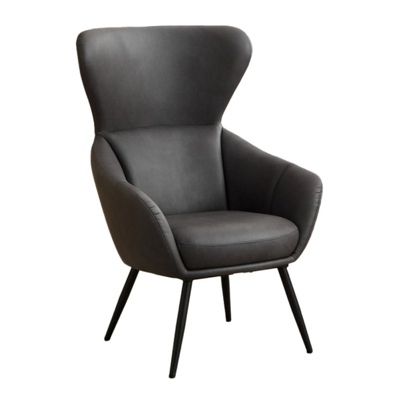 Annecy Armchair Faux Suede Graphite 1