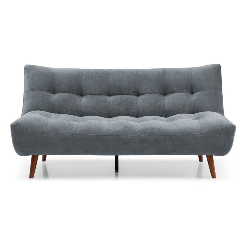 Kruger 3 Seater Sofa Bed With Wooden Legs Fabric Denim 1