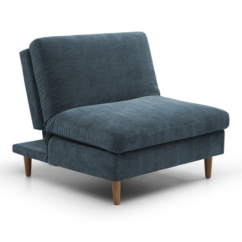 Crean Modular Chair Bed Without Arms Fabric Navy 1