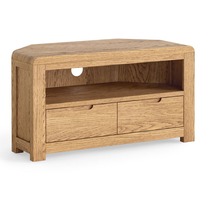 Billie 2 Drawer Corner TV/Entertainment Unit Oak